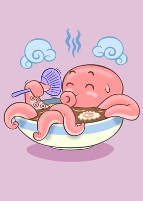 Octopus relaxes in Miso