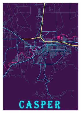 Casper Neon City Map