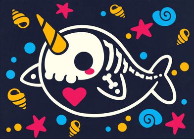 Skeleton narwhal