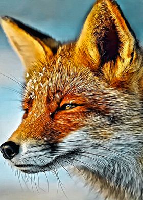 Fox Face Digitlal Painting