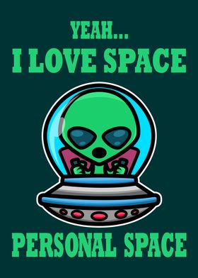 Personal Space Alien Funny