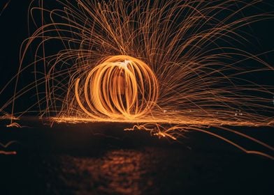 Steel wool long exposure