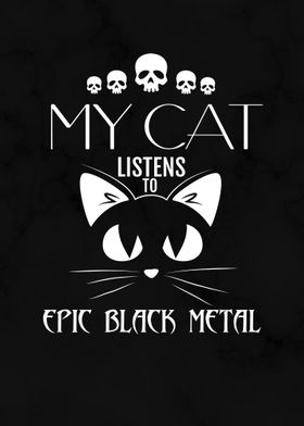 Epic Black Metal Funny Cat