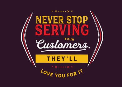 serving your customers