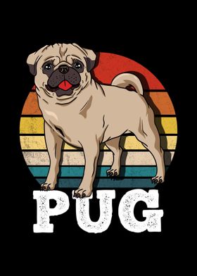 Pug Dog Owner Retro Cute