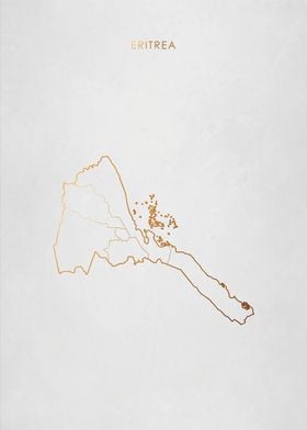 Gold Eritrea Map