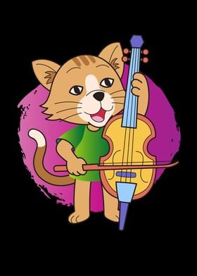 Cello Cat Violin 