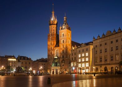 Krakow by Night in Poland