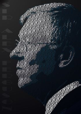 Sir Alex Ferguson Text Art