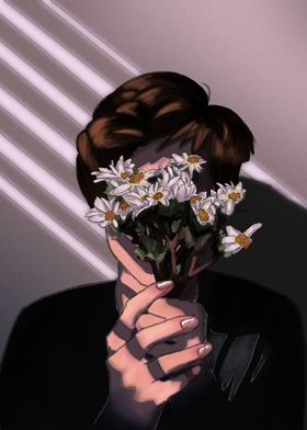 person holding flowers