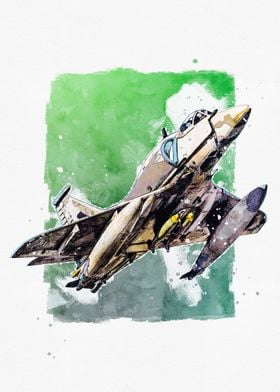 A4 Skyhawk Watercolor