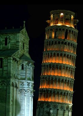 Tower of Pisa by Night