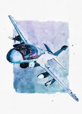 EA6 Prowler Watercolor