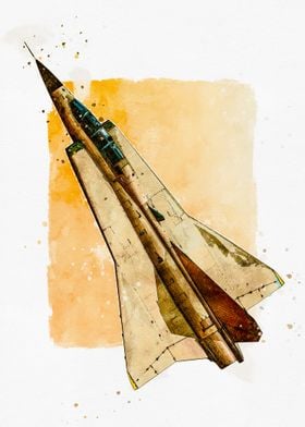 J35 Draken Watercolor