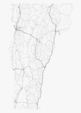 Roads of Vermont Map