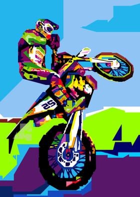 Motocross in Action Art