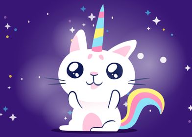 Cute Unicorn Cat