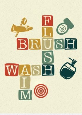 Brush Wash Poster