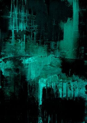 Emerald black abstract 