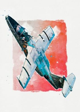 SAAB 105 Watercolor