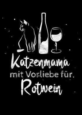 Wein Spruch Katzen Motiv