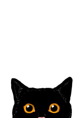 Black Cat Funny Poster
