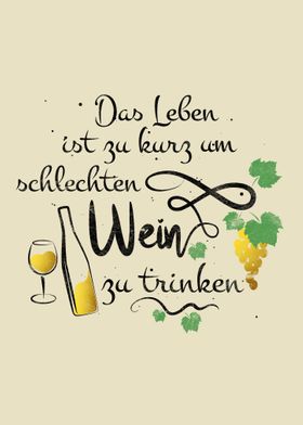 Lustiger Wein Spruch