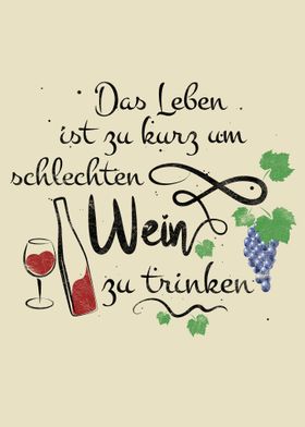 Lustiger Wein Spruch