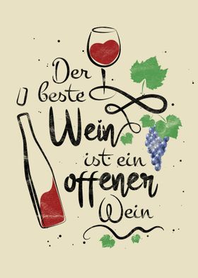 Rotwein Motiv mit Spruch