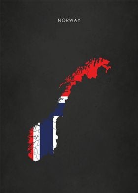 Norway Flag Map