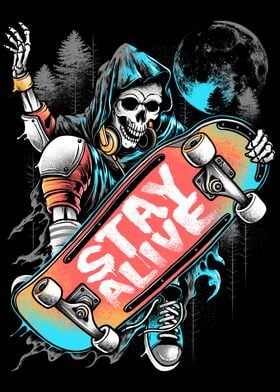 Stay Alive' Poster by glitchygorilla | Displate