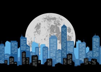 Moon Light Cityscape