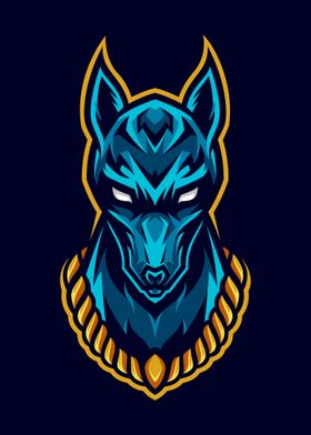 Anubis Head Illustration