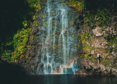 WaterFall With Rainbow