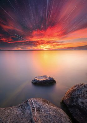 Sunset Shooting Star