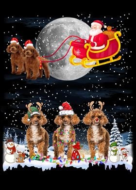 Poodle Reindeer Christmas