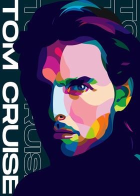 TOM CRUISE COLORFUL POPART