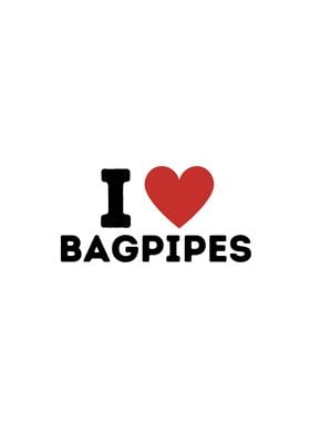 I Love Bagpipes Simple