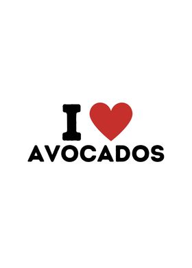 I Love Avocados Simple