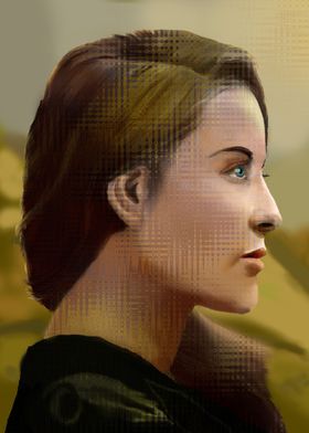 Woman face profile