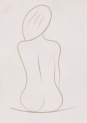 Woman lines minimalism 