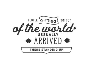 People sitting on top 