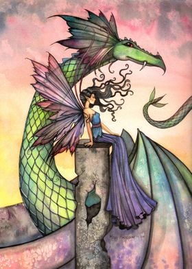 Fairy and Dragon Artwork