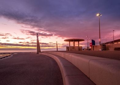 Sunset on Cleveleys prom