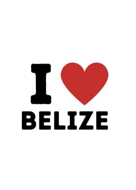 I Love Belize Simple Heart