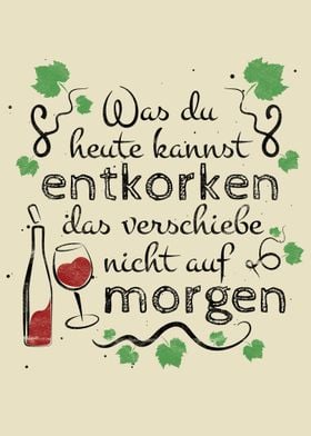 Wein Spruch Rotwein Motiv