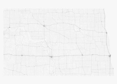 Roads of North Dakota Map