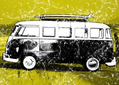 Kombi surf yellow