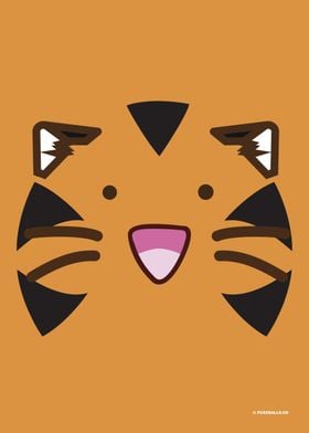 Kawaii Tiger Face