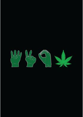 420 hands Design Weed